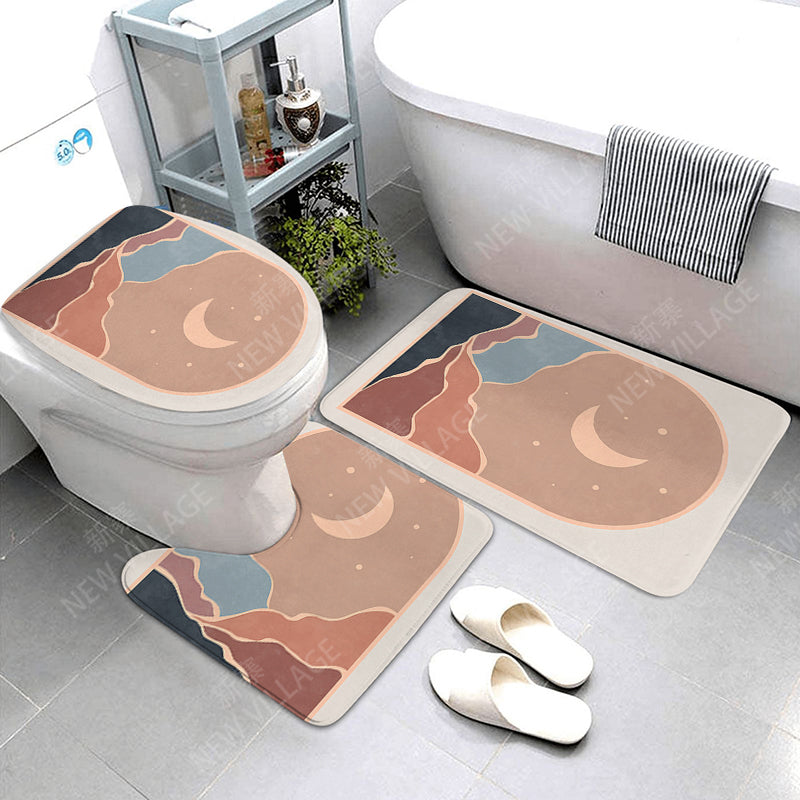 Anti-slip Bath Mat Bathroom Rug Shower Mat Decorative Absorbent Foot Mat Entrance Bathtub toilet rug boho Nordic plant leaf