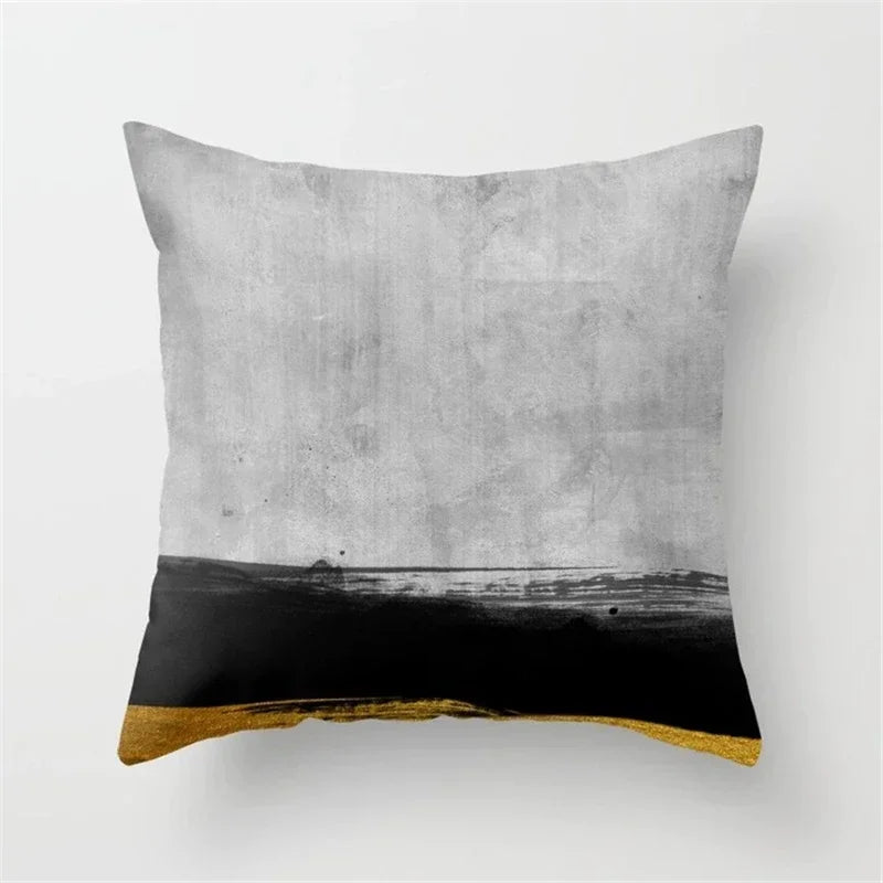 Nordic Geometric Pillow Cover 45x45CM - Black & White Chic