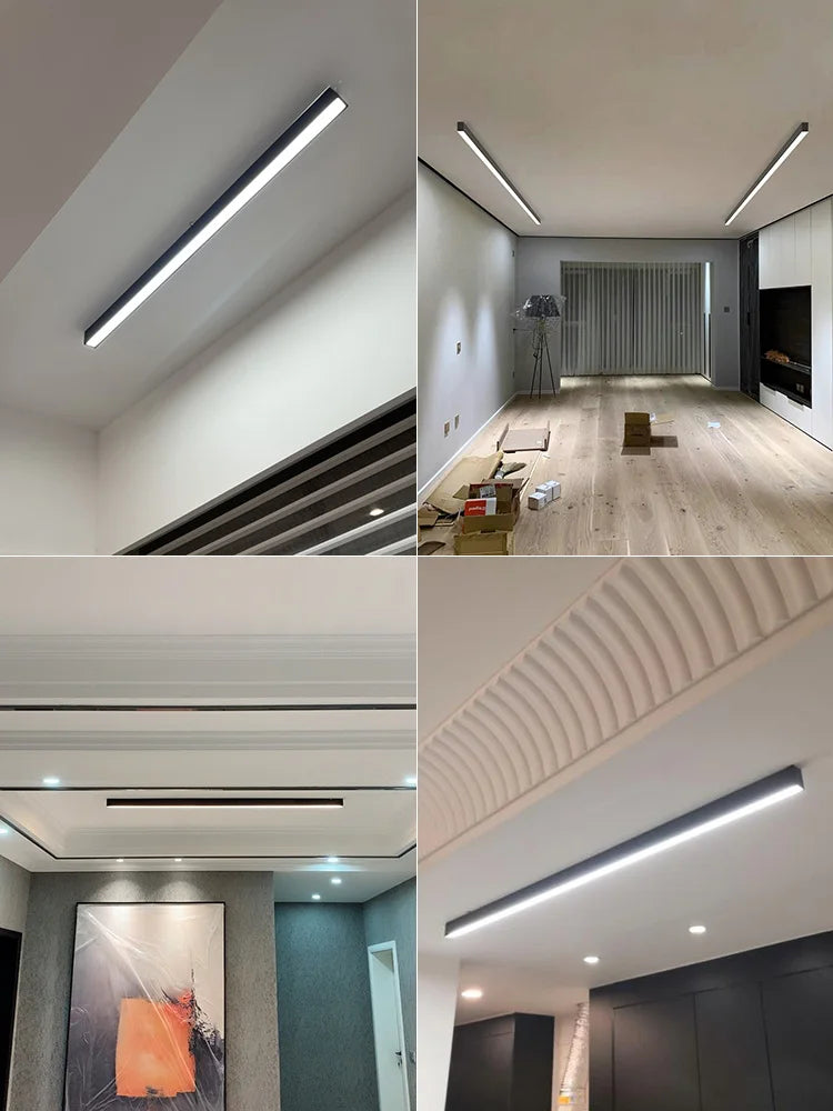 Modern Long Strip Ceiling Light Surface Mounted Minimalist Aisle Lamp Living Room Bedroom Kitchen Home Office LED Lighting