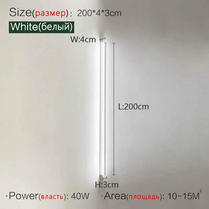 Living room sofa background wall lamp aisle bedroom bedside wall lamp minimalist ceiling lamp light luxury long strip wall lamp