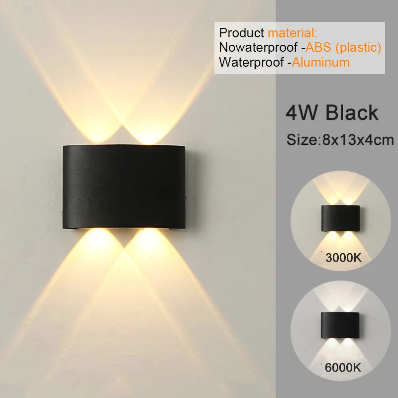 LED Wall Sconces: Modern Up/Down Indoor Outdoor Lights