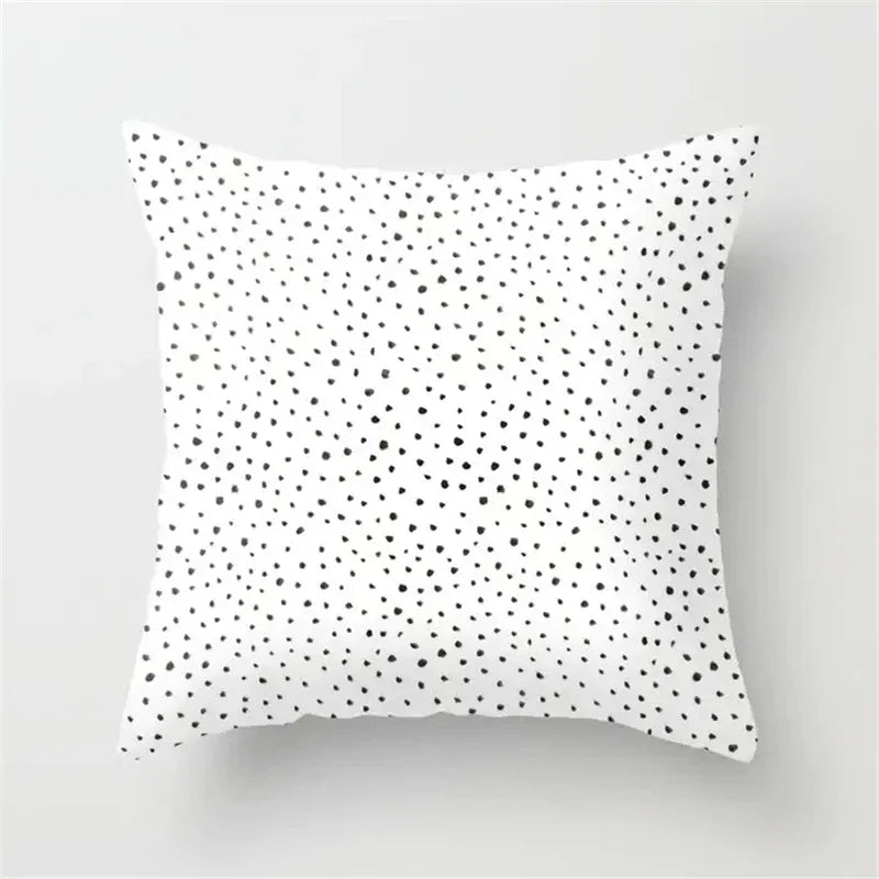 Nordic Geometric Pillow Cover 45x45CM - Black & White Chic