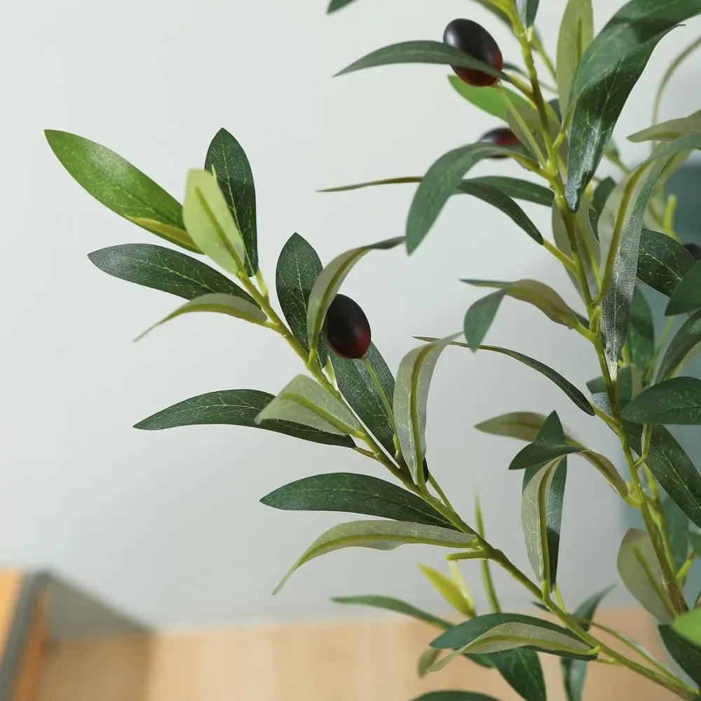 Tall Fake Olive Tree - Elegant 5ft Indoor Plant
