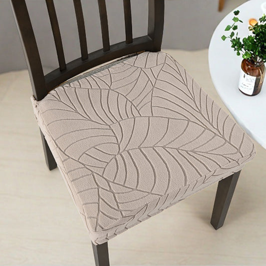 Durable Stretch Chair Covers - Leaf Jacquard Slipcovers