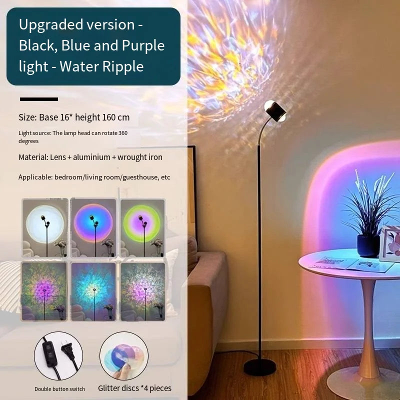 Sunset Light Projection LED Double-Sided Floor Lamp