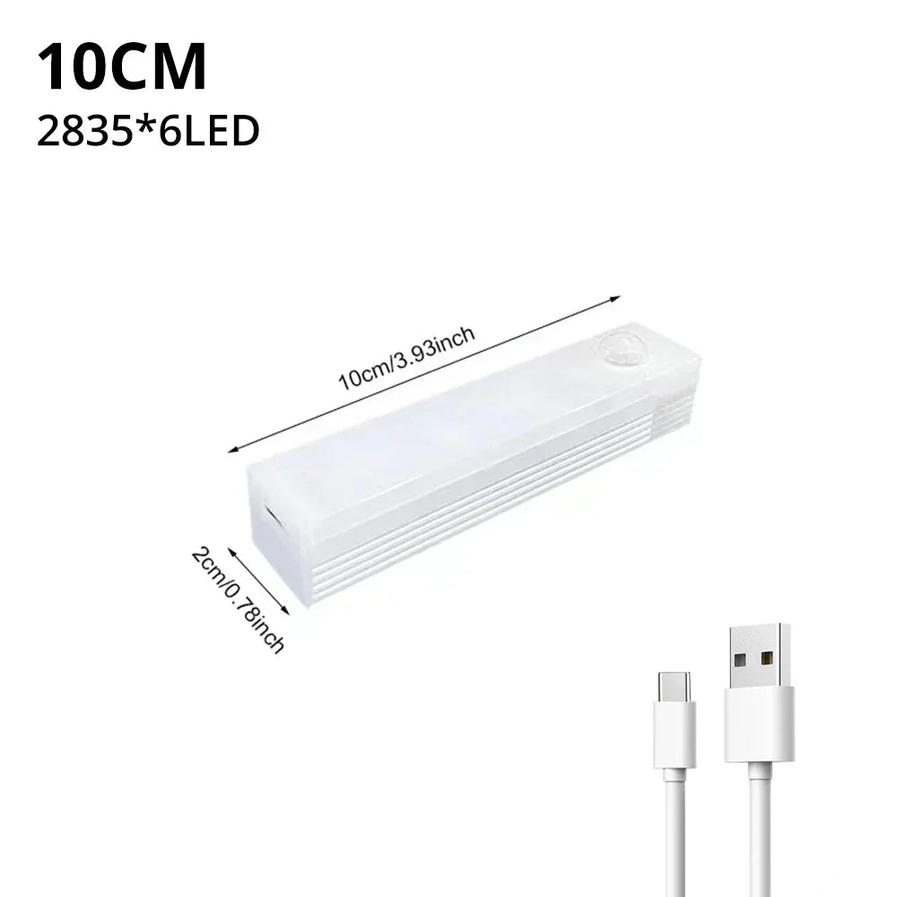 Motion Sensor LED Night Light - USB Rechargeable Lamp