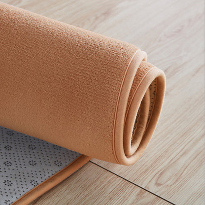 Round Carpet Rug - Coral Fleece Gray Living Room & Kids' Mat