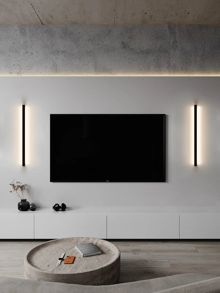 Living room sofa background wall lamp aisle bedroom bedside wall lamp minimalist ceiling lamp light luxury long strip wall lamp