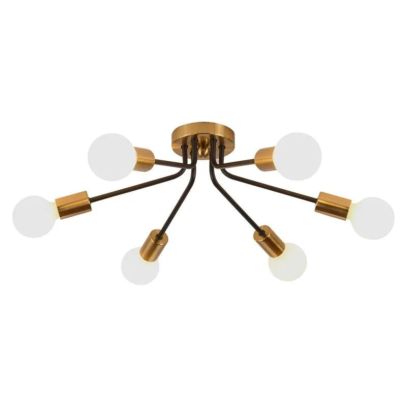 Modern Chandelier: LED Spider Ceiling Light - Black/Gold Nordic Design