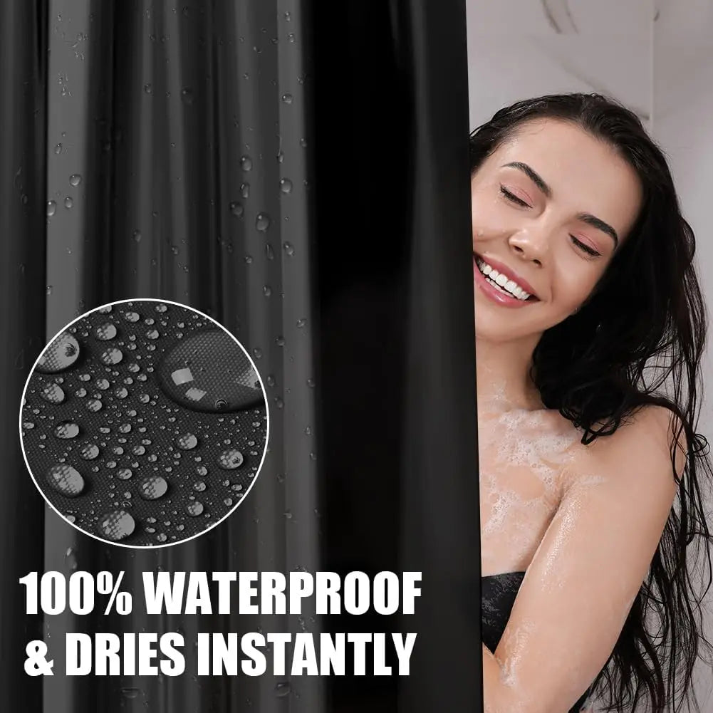 Waterproof Shower Curtain Liner 180x180cm with Magnets