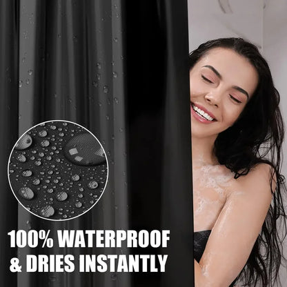 Waterproof Shower Curtain Liner for Bathtub 180x180cm Stall Bathroom Curtain with Magnets Plastic Mold Resistant Shower Curtain
