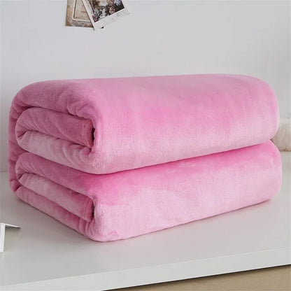 Blanket: 230GSM Coral Fleece Blanket - Soft Warm Bedspread Cover