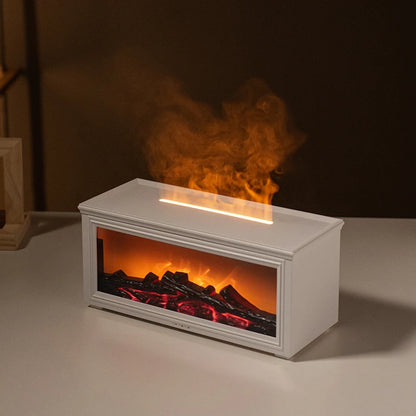 7 colors of essential oil fireplace diffuser mini flame aromatherapy fireplace humidifier aromatherapy oil diffuser AG-HY05