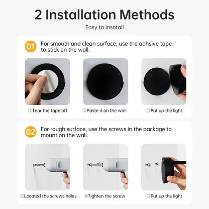 HPH USB Rechargeable Intelligent Human Sensing Wireless Wall Lamp Dimmable Led Spotlight For Lighting Paintings Pictures