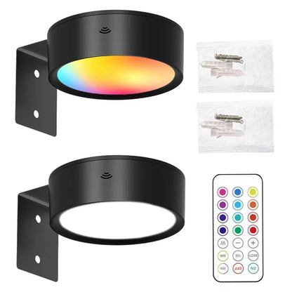 Battery Picture Wall Lamp: Wireless RGB Sconce with Timer