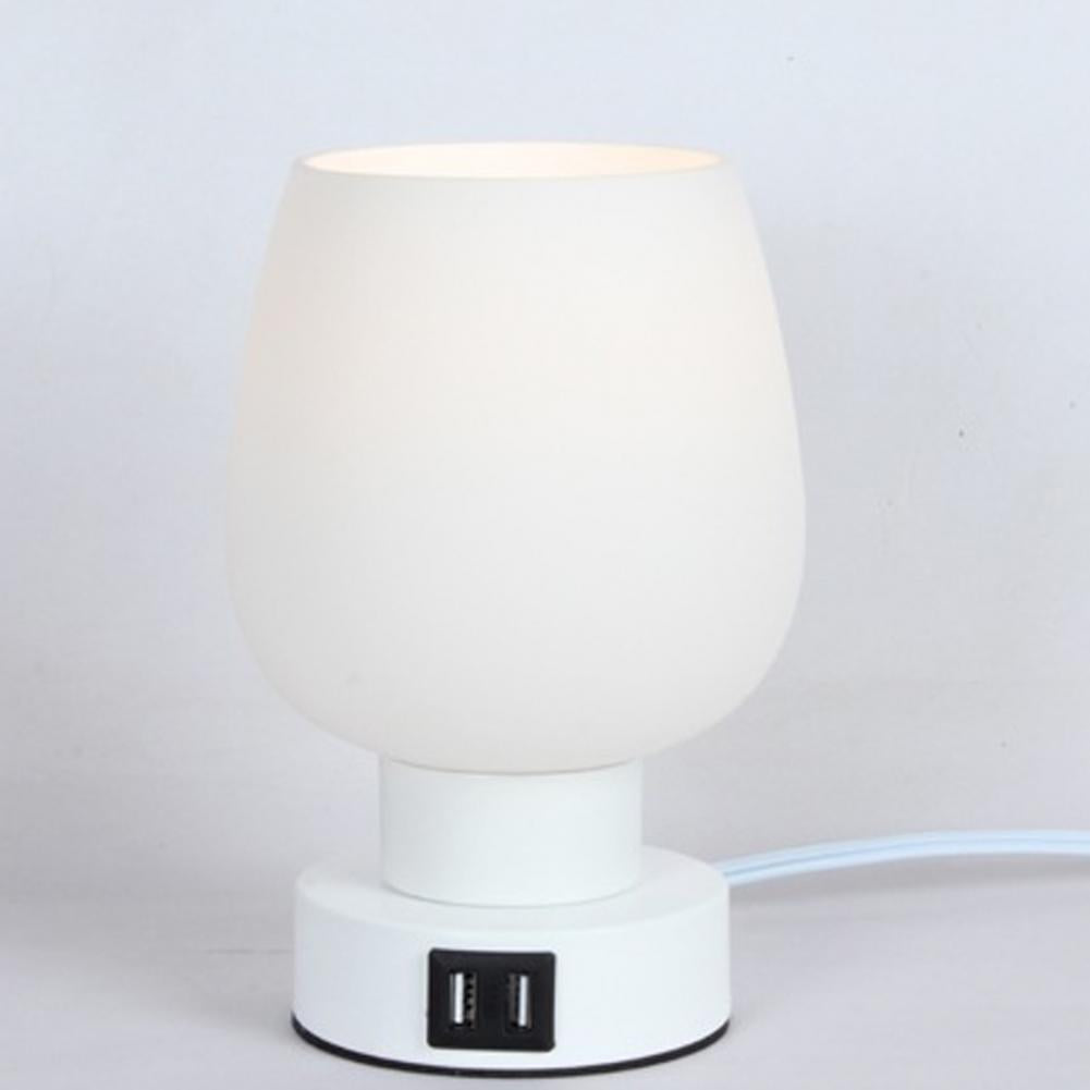 LED Desk Lamp: Touch Control, Dimmable Glass Shade