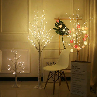 White Birch LED Tree Lights - Festive Decor for Home & Events