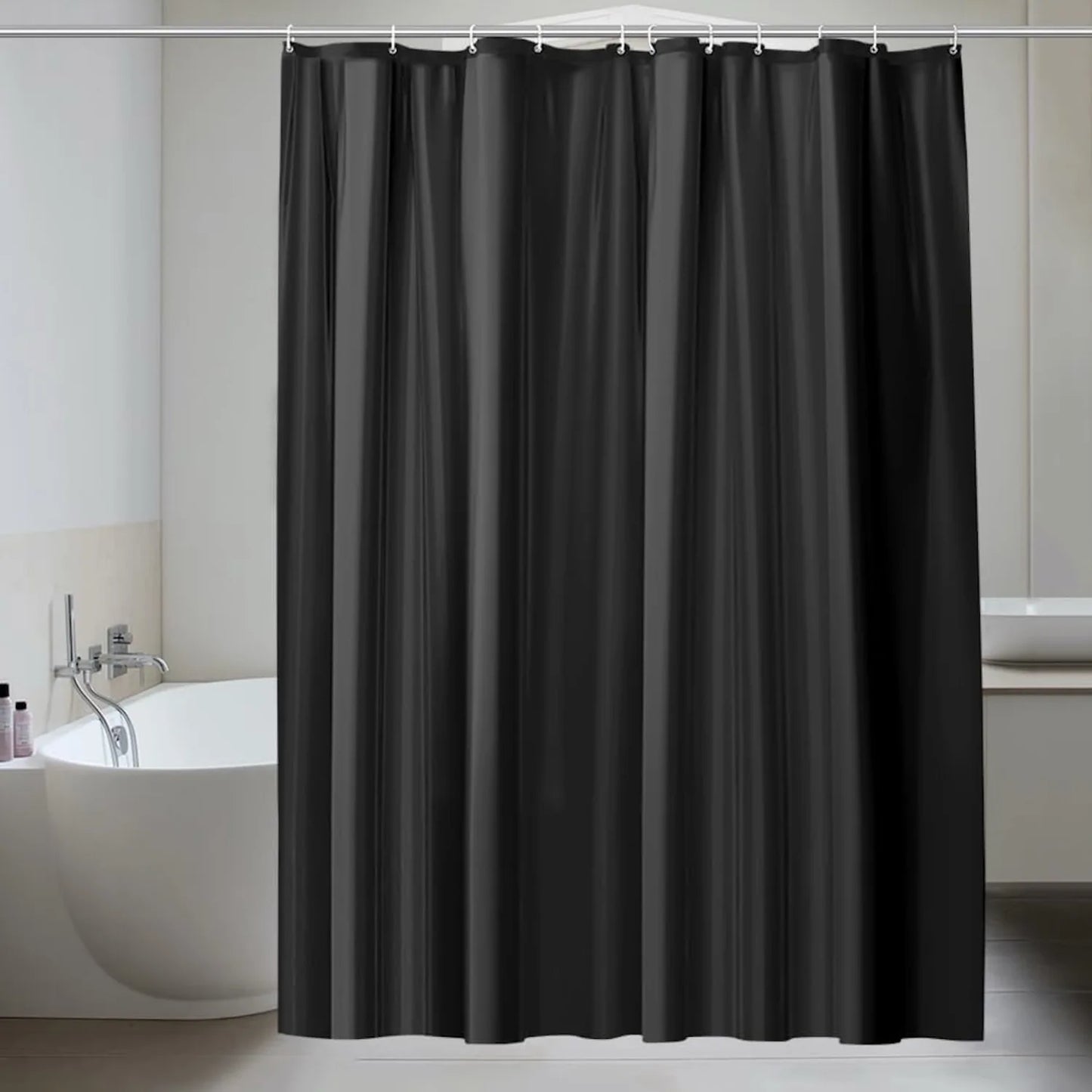 Waterproof Shower Curtain Liner 180x180cm with Magnets