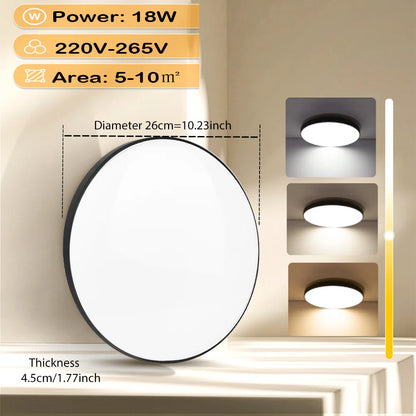 LED Ceiling Light Fixture Panel 30W - Waterproof Bathroom & Kitchen