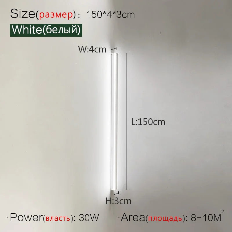 Living room sofa background wall lamp aisle bedroom bedside wall lamp minimalist ceiling lamp light luxury long strip wall lamp