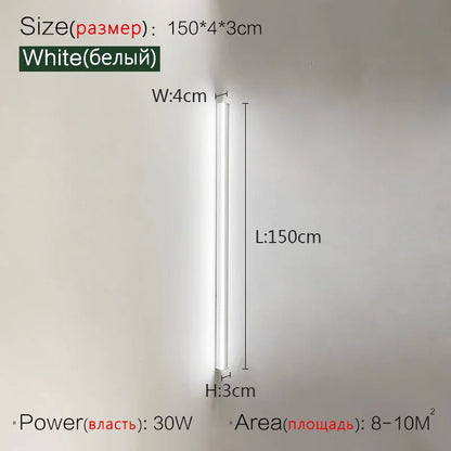 Living room sofa background wall lamp aisle bedroom bedside wall lamp minimalist ceiling lamp light luxury long strip wall lamp