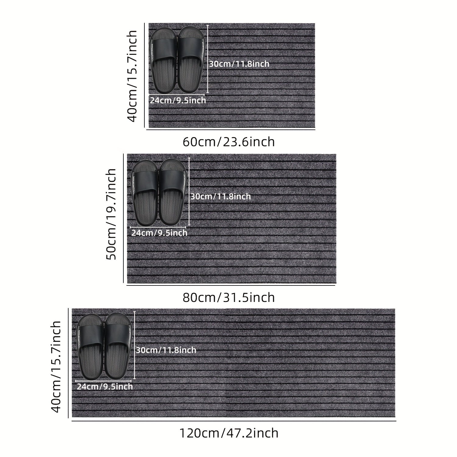 Modern Minimalist Floor Mat - Durable, Non-Slip, Washable