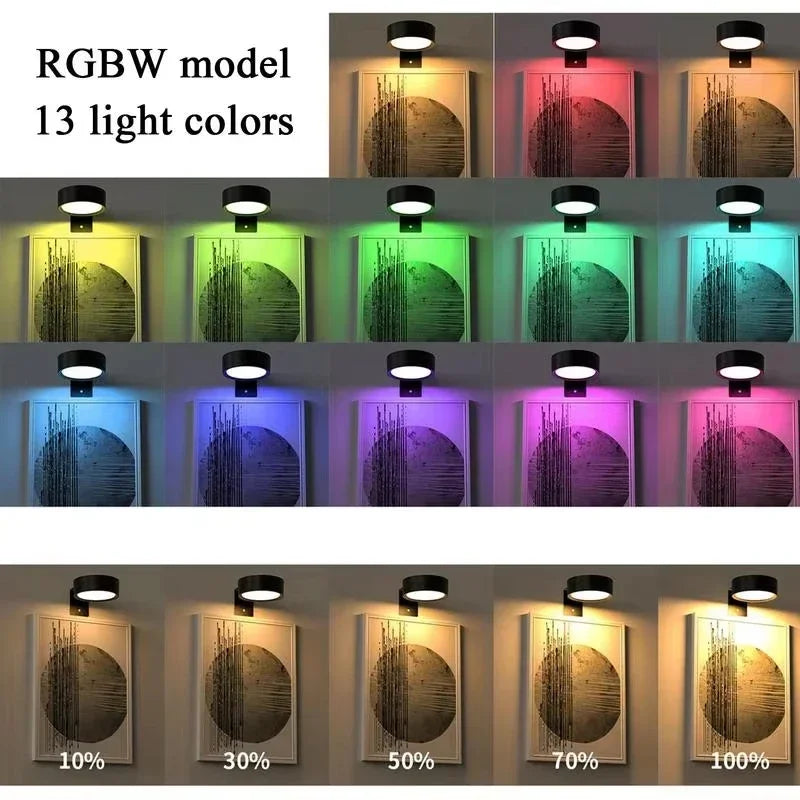 Battery Picture Wall Lamp: Wireless RGB Sconce with Timer