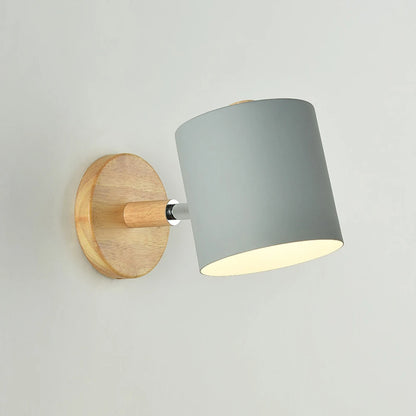 Wall Lamp: Nordic Solid Wood LED Wall Sconce - Minimalist Bedroom Light