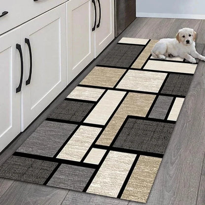 Floor Mat: Geometric Kitchen Floor Mats - Non-Slip VIKAMA Decor