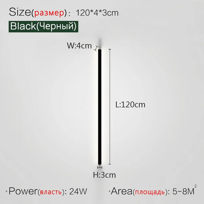 Living room sofa background wall lamp aisle bedroom bedside wall lamp minimalist ceiling lamp light luxury long strip wall lamp