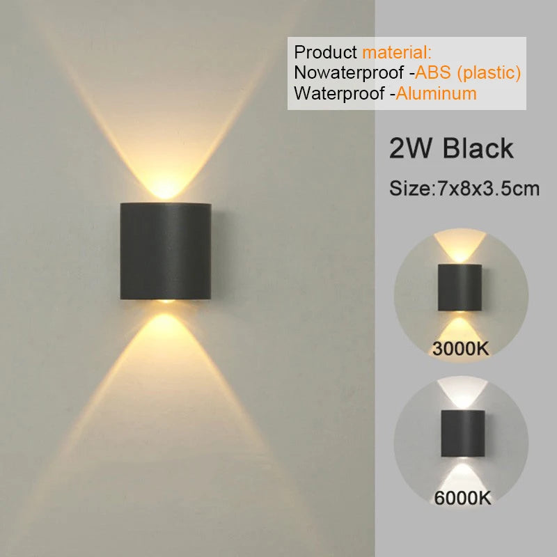 LED Wall Sconces: Modern Up/Down Indoor Outdoor Lights