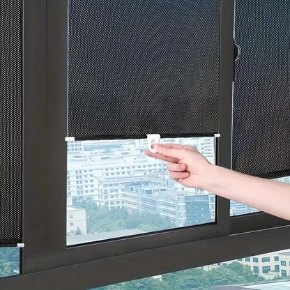 Suction Cup Retractable Sunshade Curtain 15In Heat-Insulating Side Window Curtain Nail-free Roller Blinds Suction Shade Curtain