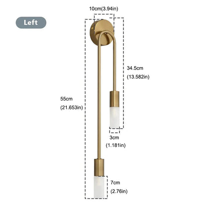 LED Golden Black Light Luxury Wall Lamp Living Room Nordic Modern Minimalist Creative Background Wall Corridor Bedroom Bedside