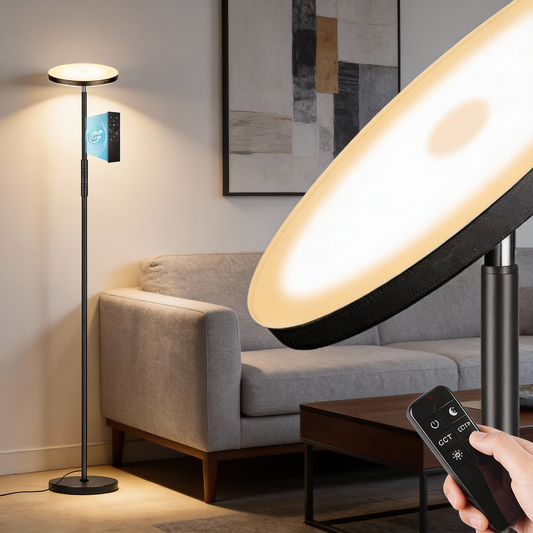 Super Bright LED Floor Lamp 36W 3600L - Remote & Dimmable