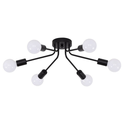 Modern Chandelier: LED Spider Ceiling Light - Black/Gold Nordic Design