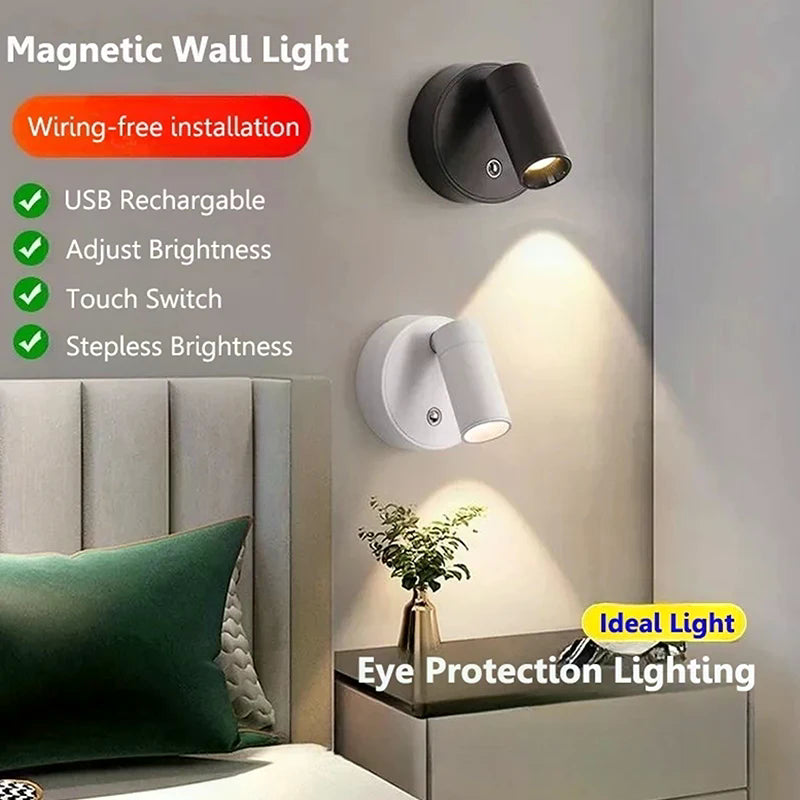 LED Spotlight Touch 2000mAh Magnetic Base Wall Light