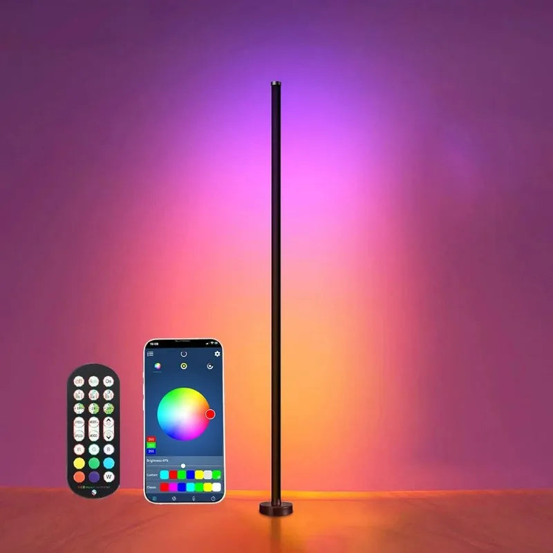LED RGB Floor Lamp: Remote & App Control Mood Lighting