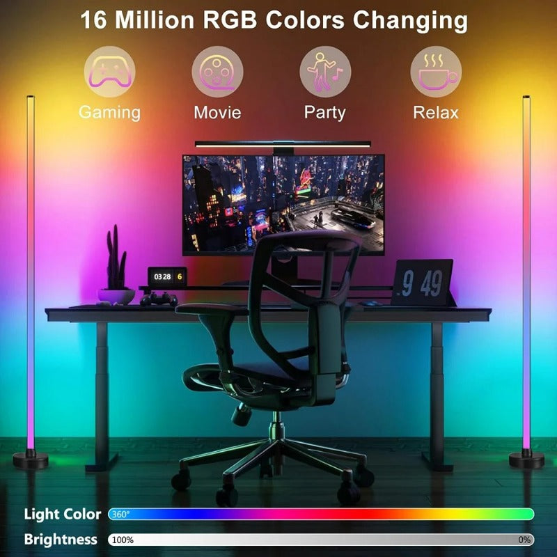 LED RGB Floor Lamp: Remote & App Control Mood Lighting