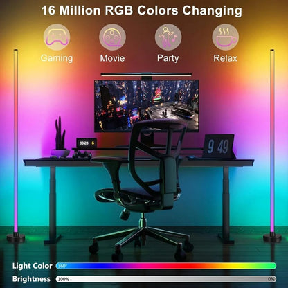 LED RGB Floor Lamp: Remote & App Control Mood Lighting