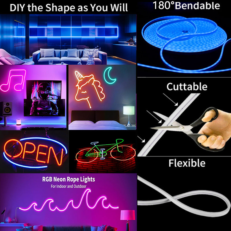 Led Strip Lights: USB RGB Neon LED Strip WiFi 5V - Tuya/Alexa Compatible