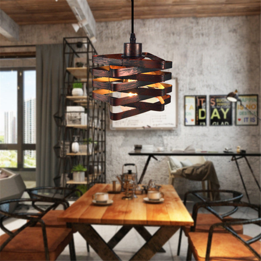 Gold Rust Retro Pendant Light - Vintage Industrial Style