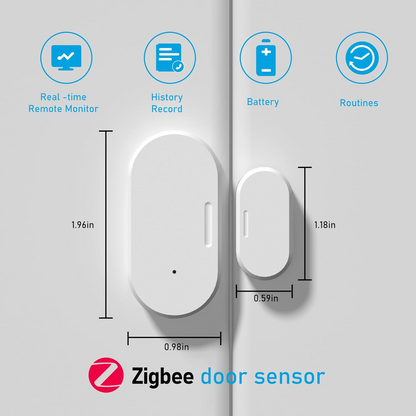 ZigBee Smart Door Alarm Sensor - Alexa/Google Home Security