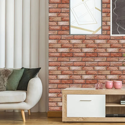 10Pcs 3D Wall Stickers PVC Self-adhesive Wallpapers for Kitchen Dining Living Room TV Background Home Decor Peel and Stick