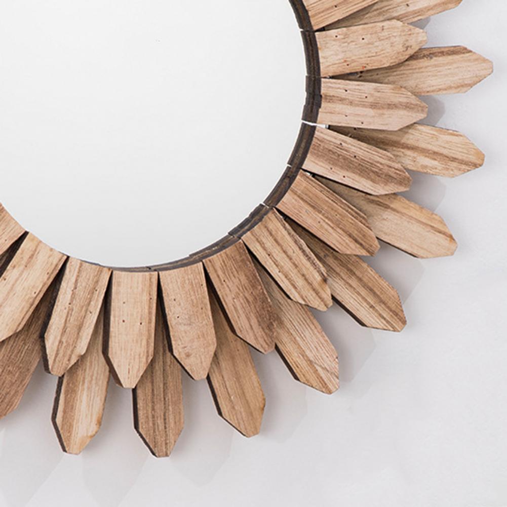 Wood Frame Mirror - Rustic Farmhouse Wall Accent
