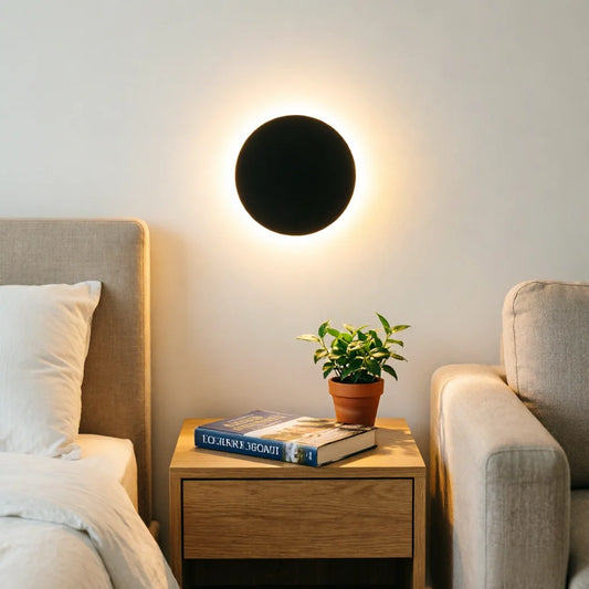 Nordic Minimalist Round LED Wall Lamp, Modern Villa Sconce, Stylish Decor for Corridor, Entrance, Porch, Bedroom Outdoor Home