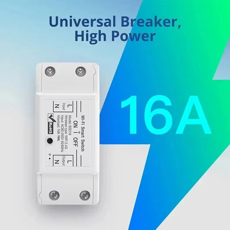 Smart Switch: 16A WiFi Smart Switch Alexa Google Home Control