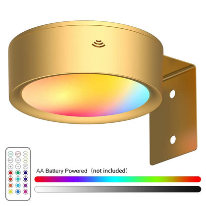 Battery Picture Wall Lamp: Wireless RGB Sconce with Timer