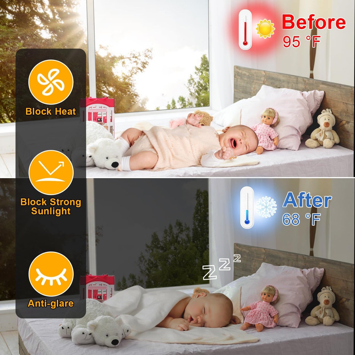 One-Way Daytime Privacy Window Film: See Out, Not In Window Tint for Home Reflective Mirror Glass Window Coverings Sun, Heat