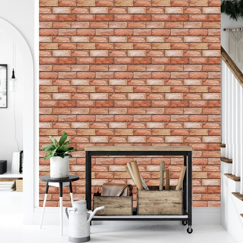 10Pcs 3D Wall Stickers PVC Self-adhesive Wallpapers for Kitchen Dining Living Room TV Background Home Decor Peel and Stick