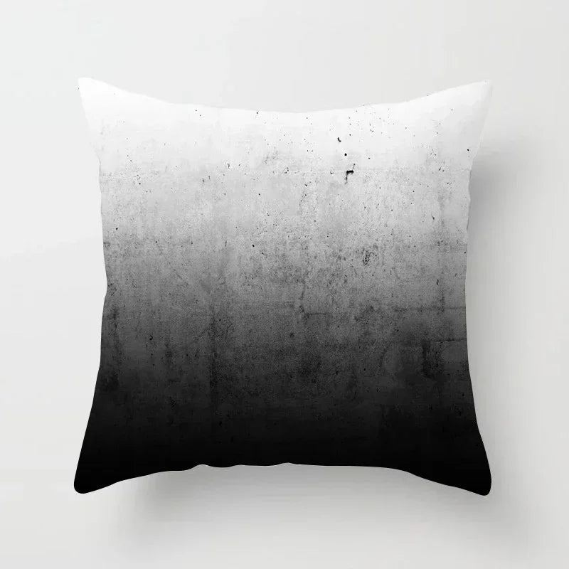 Nordic Geometric Pillow Cover 45x45CM - Black & White Chic